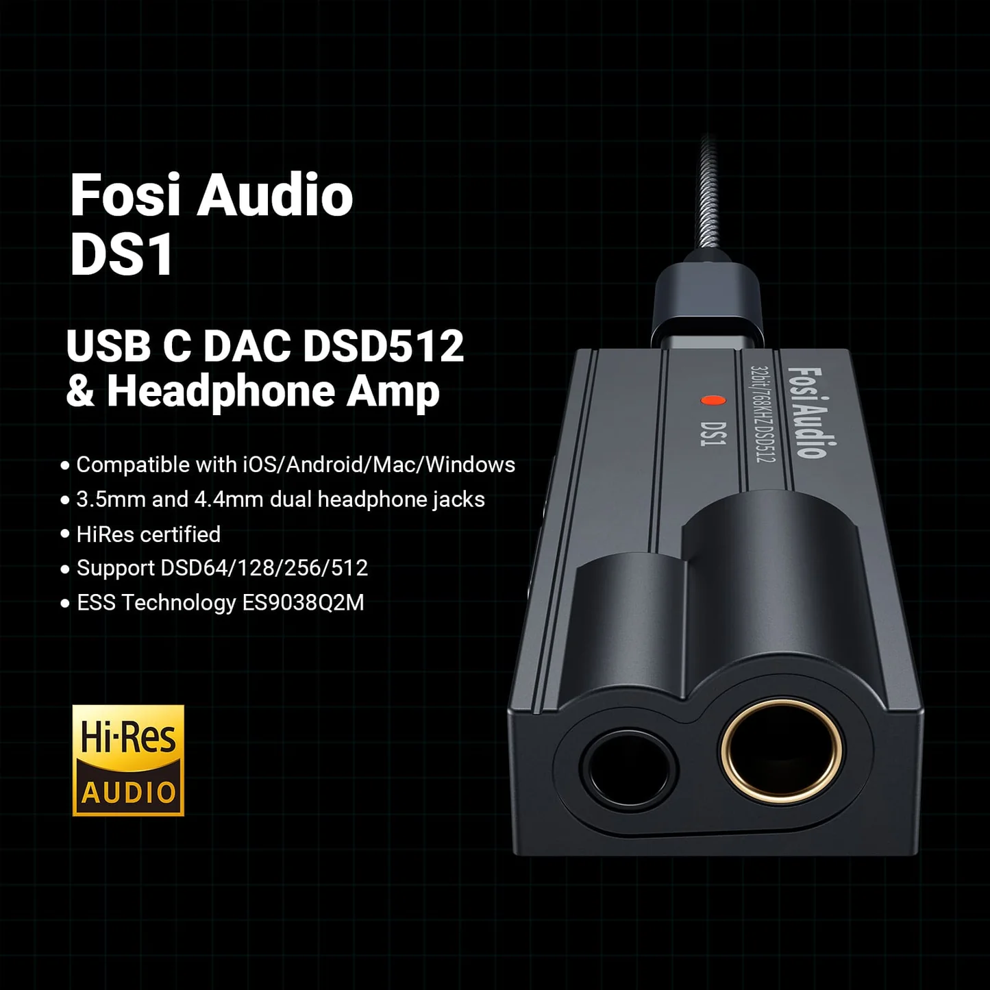 Fosi Audio DS1 DAC amplificator casti Hi-Res Audio [2]