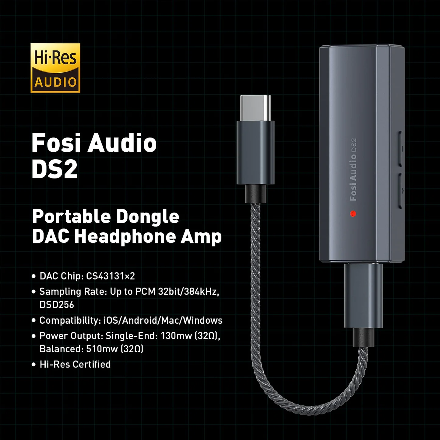 Fosi Audio DS2 editie 2024 DAC amplificator casti Hi-Res Audio [2]