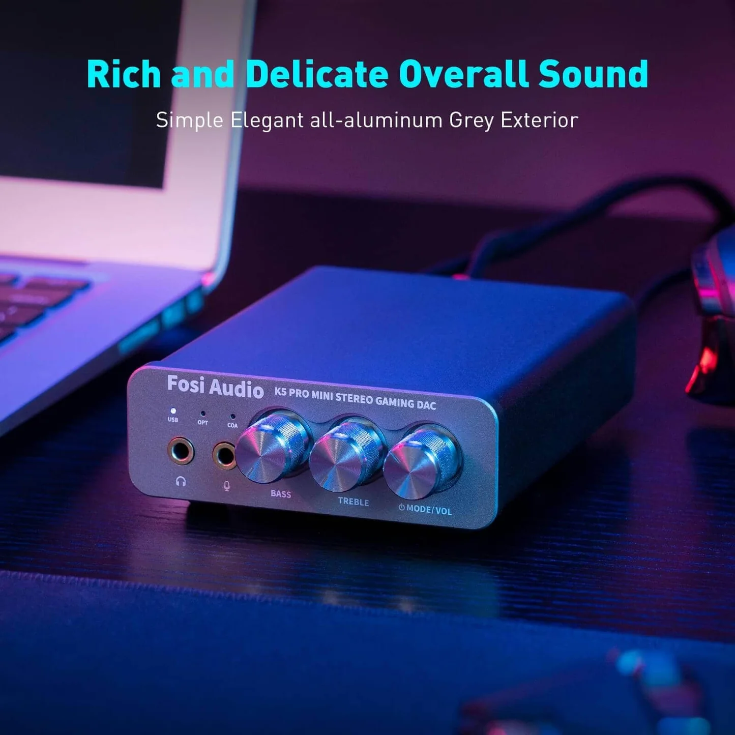 Fosi Audio K5 PRO Amplificator de casti DAC Stereo [5]
