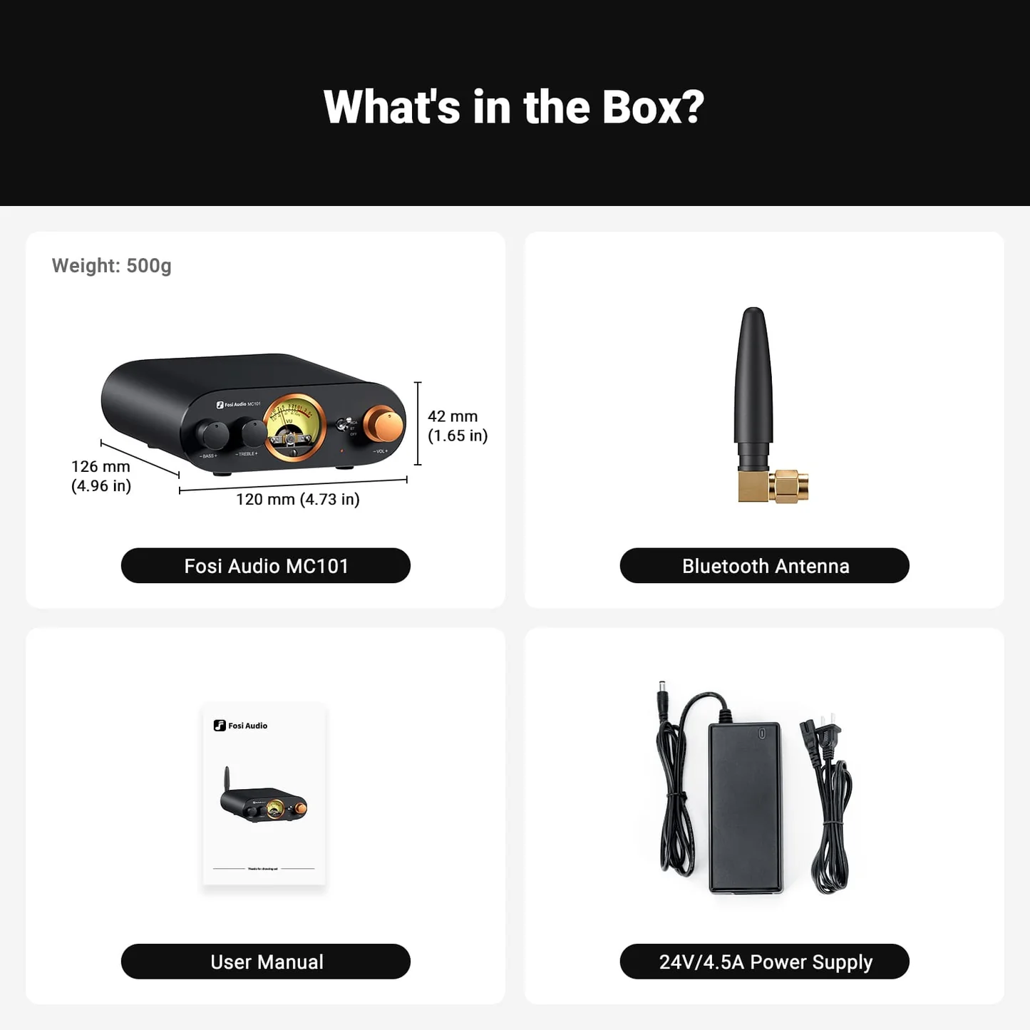 Fosi Audio MC101 Amplificator integrat Stereo cu Bluetooth 5.3 [9]
