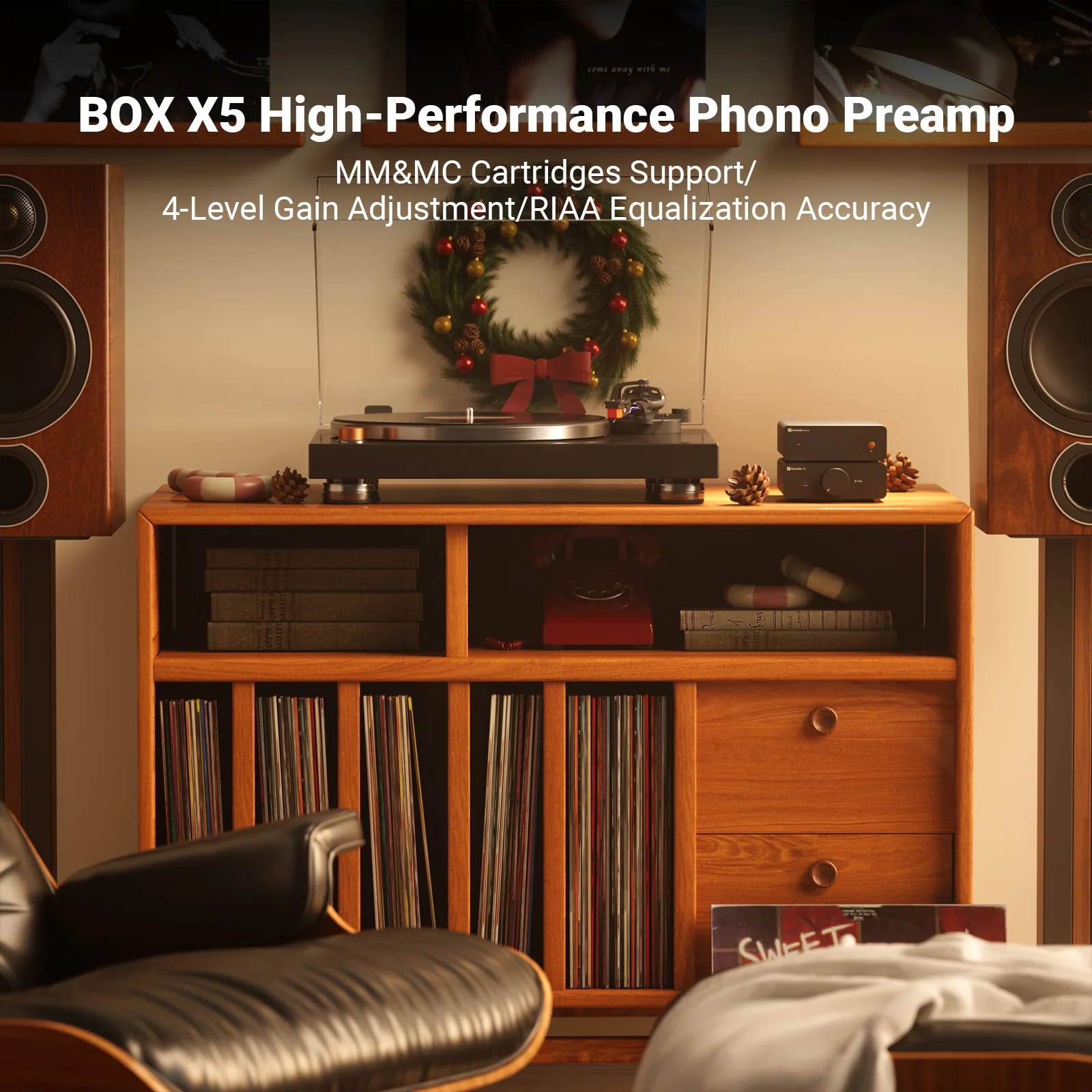 Fosi Audio Box X5 Preamplificator Hi-Fi pentru pick-up cu doze MM si MC [4]