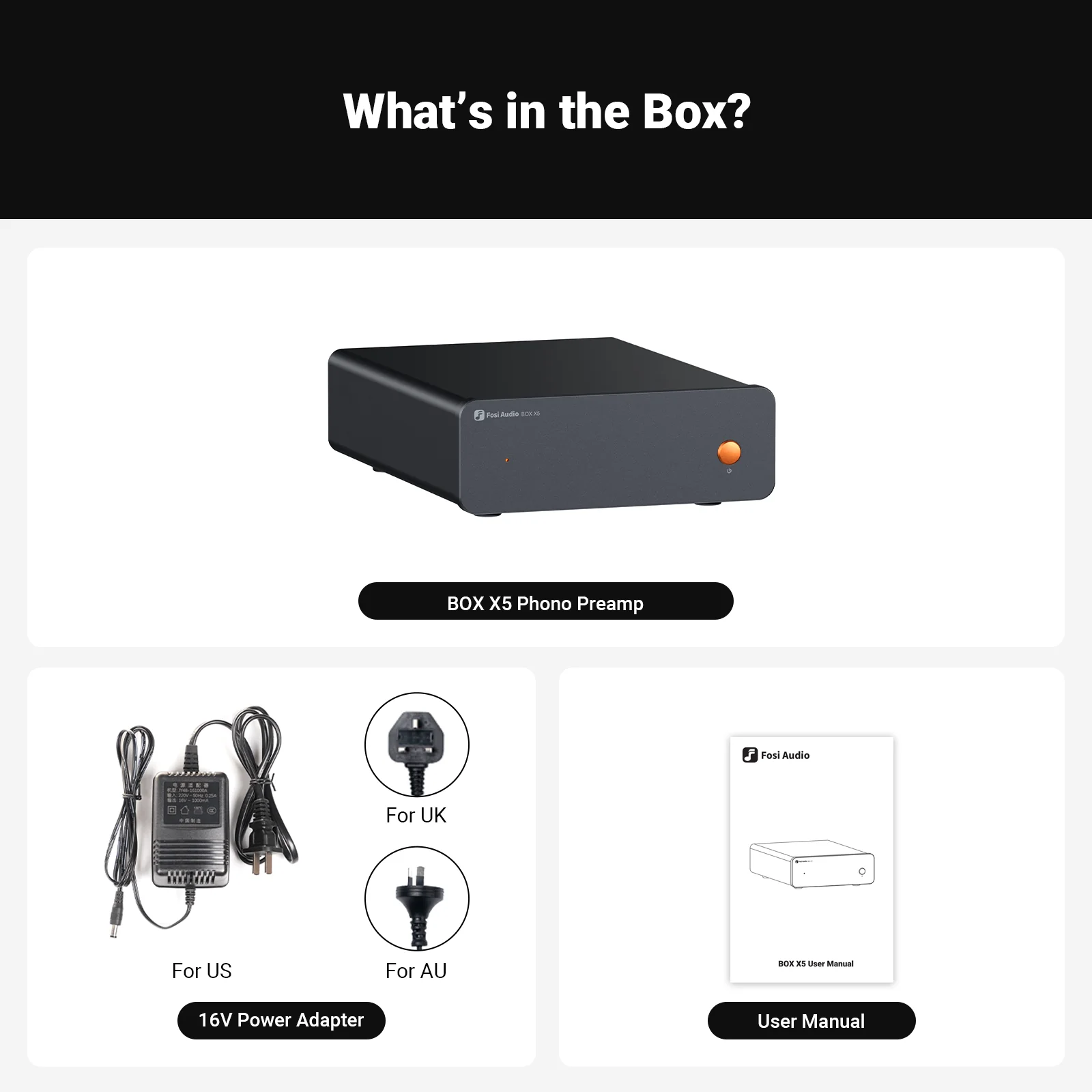 Fosi Audio Box X5 Preamplificator Hi-Fi pentru pick-up cu doze MM si MC [10]
