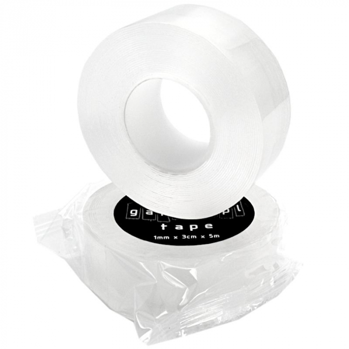 Gafer.pl Sticky tape banda transparenta tip gel dublu adeziva rola 5m [3]