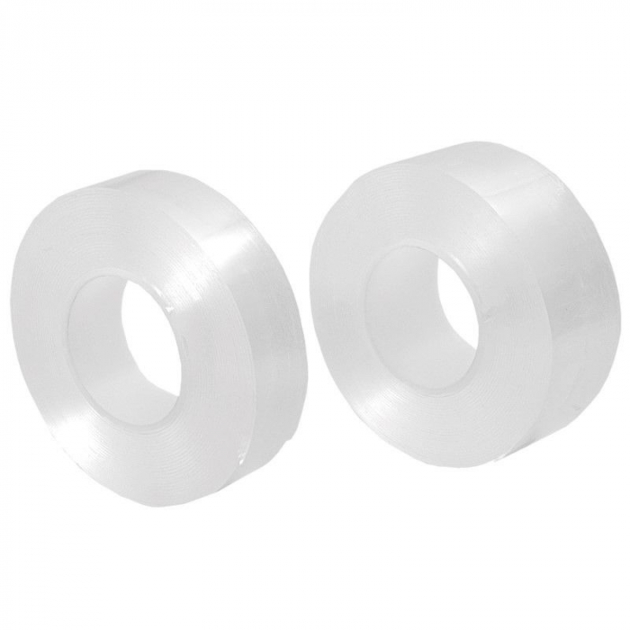 Gafer.pl Sticky tape banda transparenta tip gel dublu adeziva rola 5m [4]