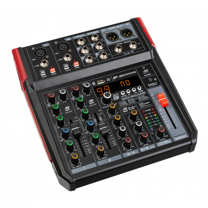JB SYSTEMS Live 6 mixer digital fara amplificare cu 4 canale cu player USB si Bluetooth [2]