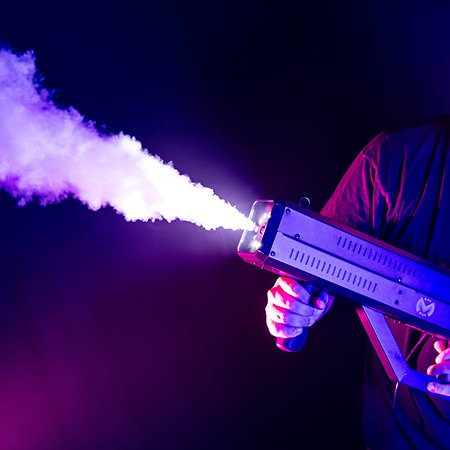 Mac Mah Fog Blaster 1000 mașină de fum portabilă 1000W, jet 6m, efect CO2, LED strobe [7]