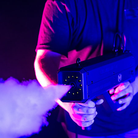 Mac Mah Fog Blaster 1000 mașină de fum portabilă 1000W, jet 6m, efect CO2, LED strobe [5]