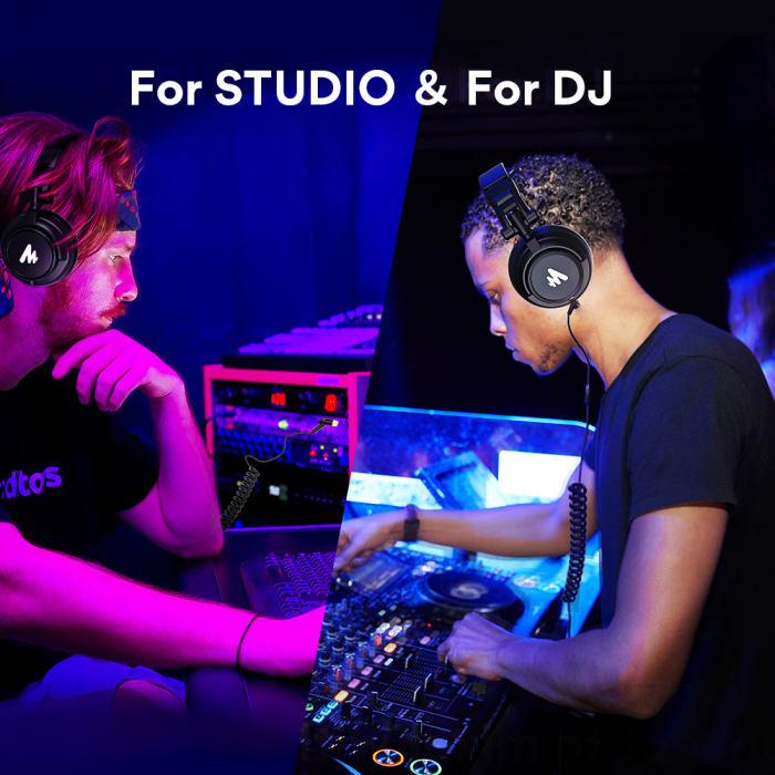 Maono AU-MH601 casti monitorizare pentru studio, podcast si DJ [3]