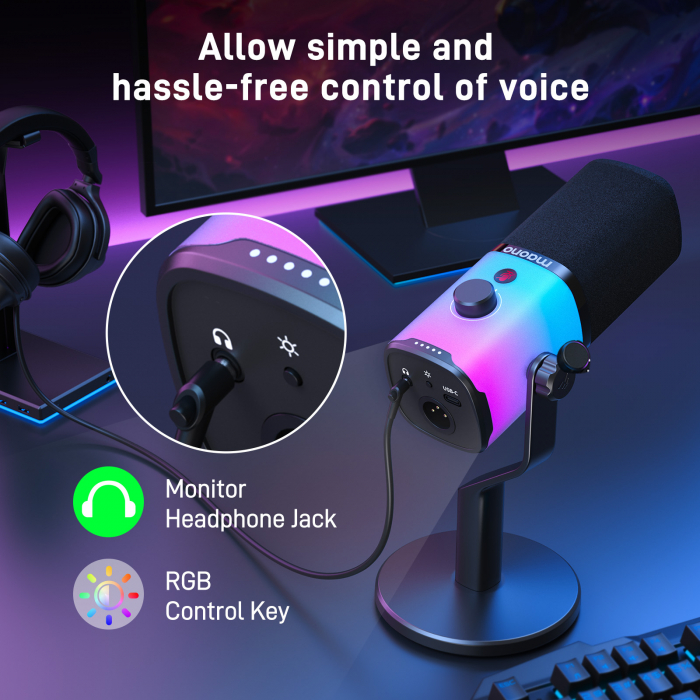 Maono PD100X RGB USB/XLR microfon dinamic pentru streaming [14]