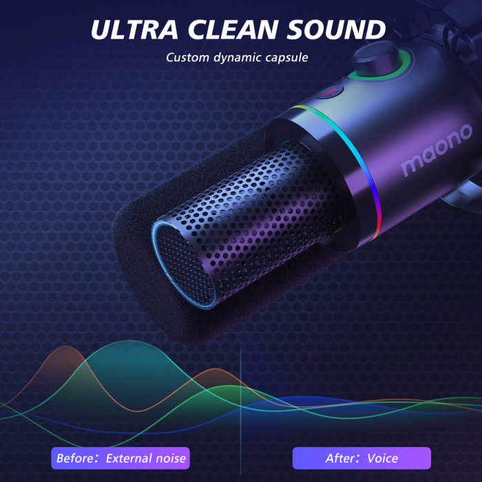 Maono PD200XS USB/XLR set microfon dinamic si brat tip boom [6]