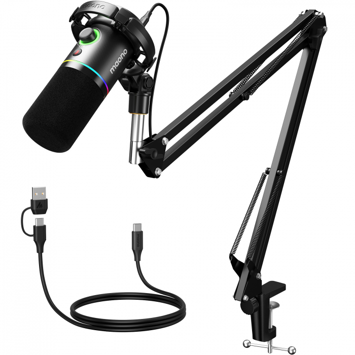 Maono PD200XS USB/XLR set microfon dinamic si brat tip boom [3]