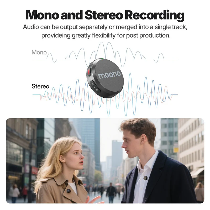 Maono Wave T5 set microfoane wireless tip lavaliara USB C [6]