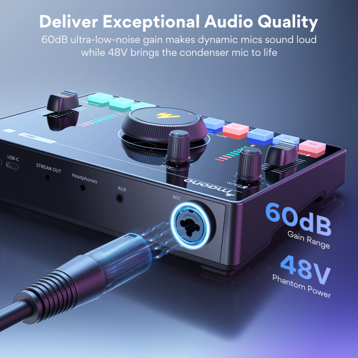 Maonocaster AMC2 NEO Mixer audio Portabil pentru Streaming si Podcasting [4]