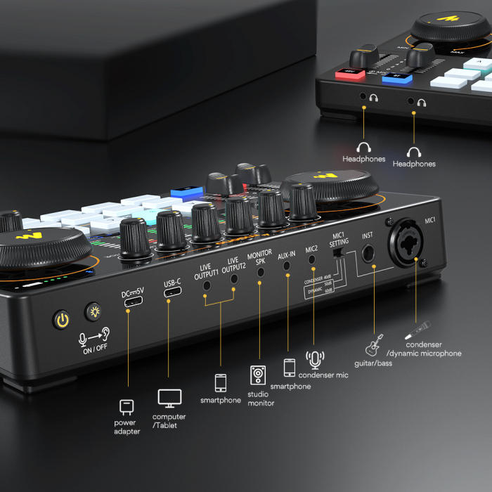 Maonocaster AME2 interfata audio pentru studio streaming si podcast [2]