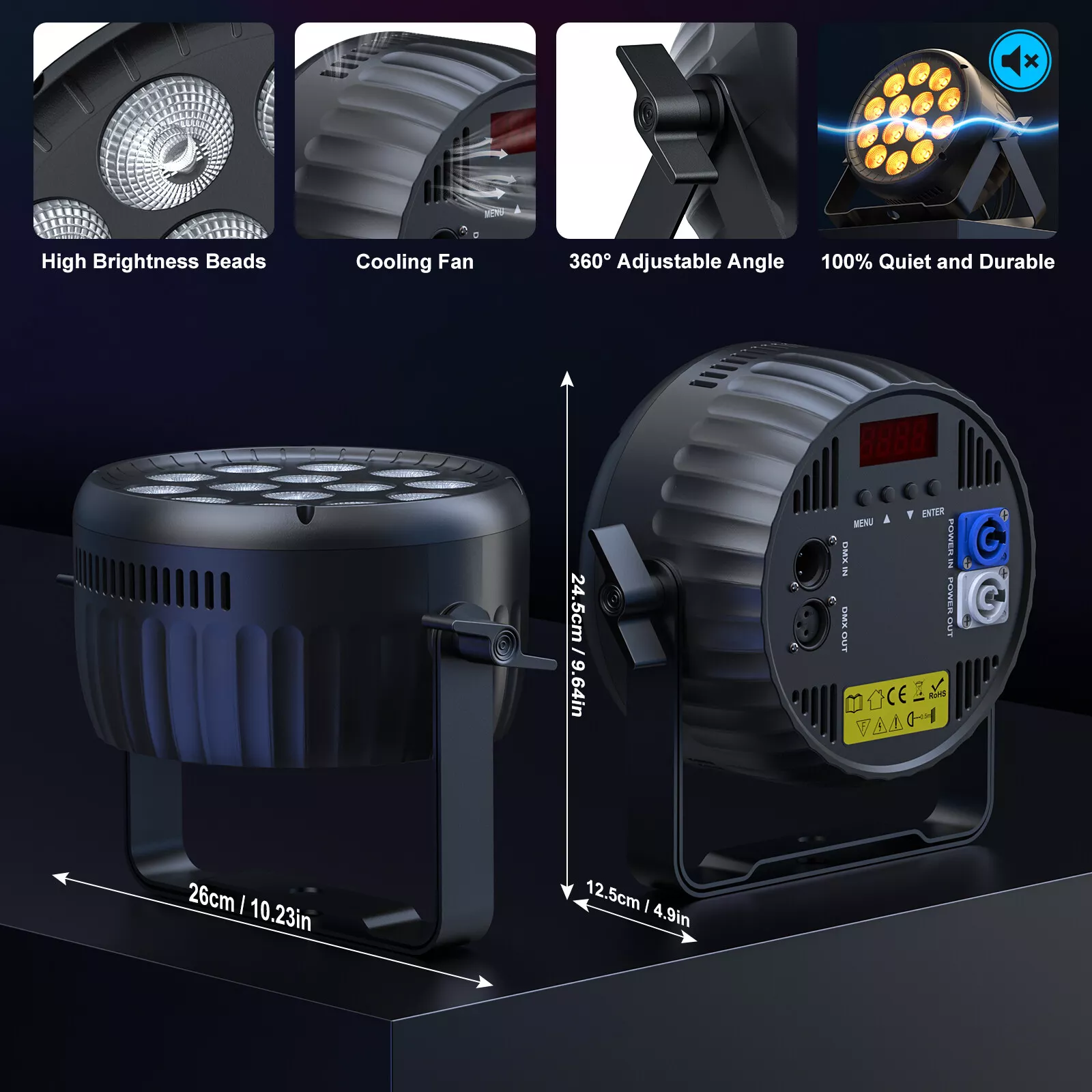 PAR LED 14x15W RGBW cu carcasa de aluminiu [4]