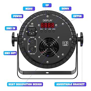 PAR LED 18X10W RGB+UV cu carcasa din aluminiu [3]