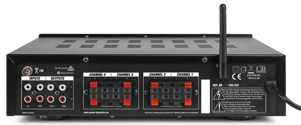 Power Dynamics PV240BT amplificatpr multizonal 4 x 100W cu Bluetooth Radio FM, SD card si USB [4]