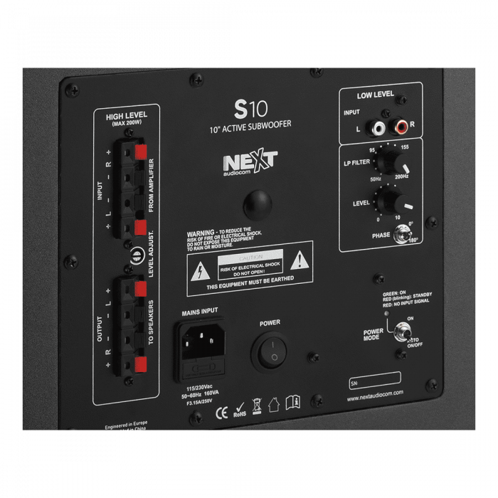 Next Audiocom S10 Subwoofer activ de 10" și 100W [2]