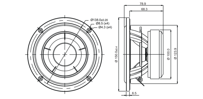 SB Acoustics SB15CAC30-4 difuzor midwoofer 5” ceramic, 4Ω [2]