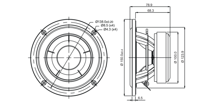 SB Acoustics SB15CAC30-8 difuzor midwoofer 5” ceramic, 8Ω [2]