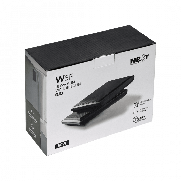 Next Audiocom W5F Negre set boxe de perete ultrasubțiri de 50W în 8 Ohm [2]