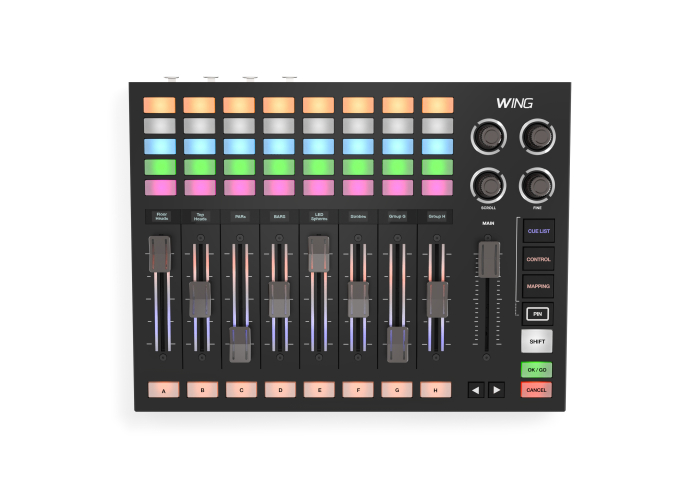 Wolfmix WING consolă DMX profesională, 8 fadere motorizate, Cue List, 4 universuri [3]