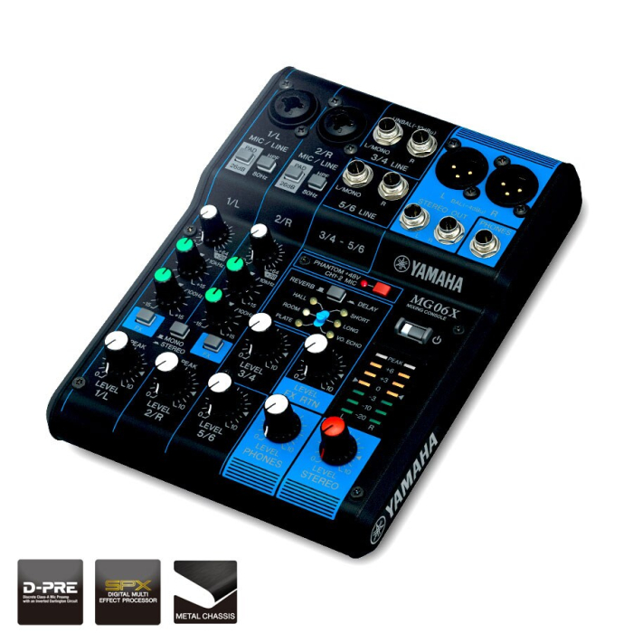Yamaha MG06X mixer analogic compact 6 canale, 2 intrări Mic, 6 efecte SPX [2]
