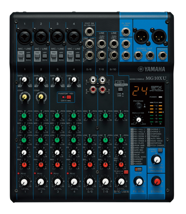 Yamaha MG10XU mixer analogic compact 10 canale, USB 192kHz, 24 efecte SPX [3]