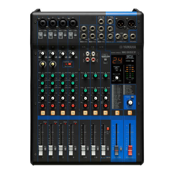 Yamaha MG10XUF mixer analogic 10 canale cu fadere, USB 192kHz, 24 efecte SPX [3]