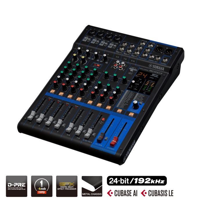 Yamaha MG10XUF mixer analogic 10 canale cu fadere, USB 192kHz, 24 efecte SPX [2]