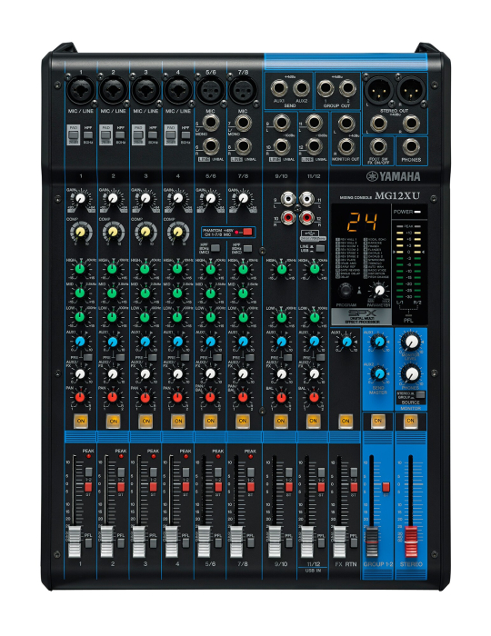Yamaha MG12XU mixer analogic 12 canale, USB 24-bit/192kHz, 24 efecte SPX [3]
