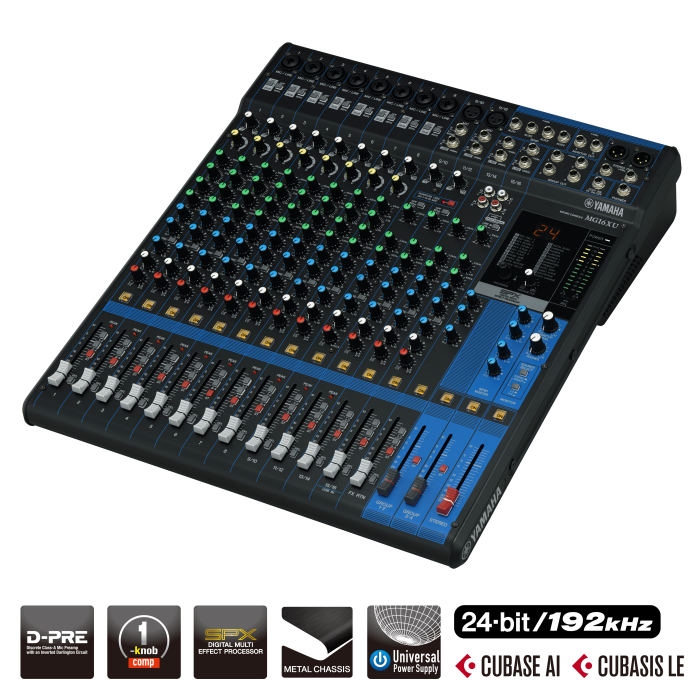 Yamaha MG16XU mixer analogic 16 canale, USB 24-bit/192kHz, 24 efecte SPX [2]