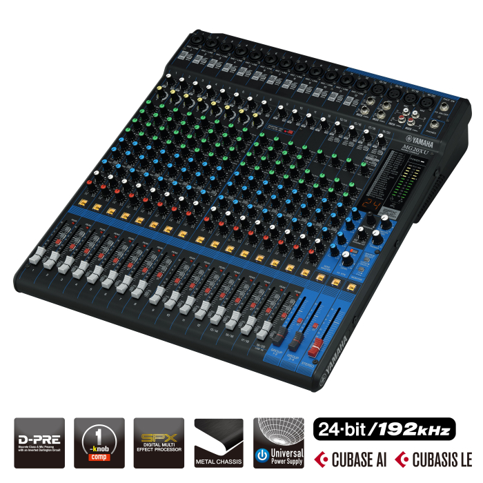 Yamaha MG20XU mixer analogic 20 canale, USB 24-bit/192kHz, 24 efecte SPX [2]