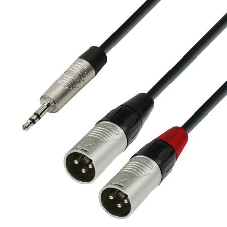 Cablu semnal echipat - Adam Hall 4 STAR YWMM 0300 cablu Mini Jack 3.5mm – 2 XLR male Rean, 3m