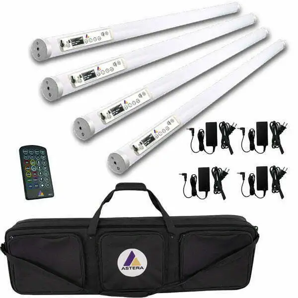 Lumini arhitecturale cu acumulator - Astera Titan LED set de 4 tuburi cu geanta si accesorii