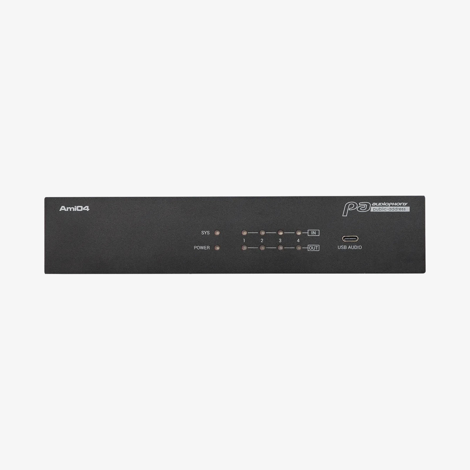 Amplificatoare/Procesoare Digitale - Audiophony Ami04 matrice audio digitală 4x4 cu DSP, PoE, USB, Half-Rack 1U
