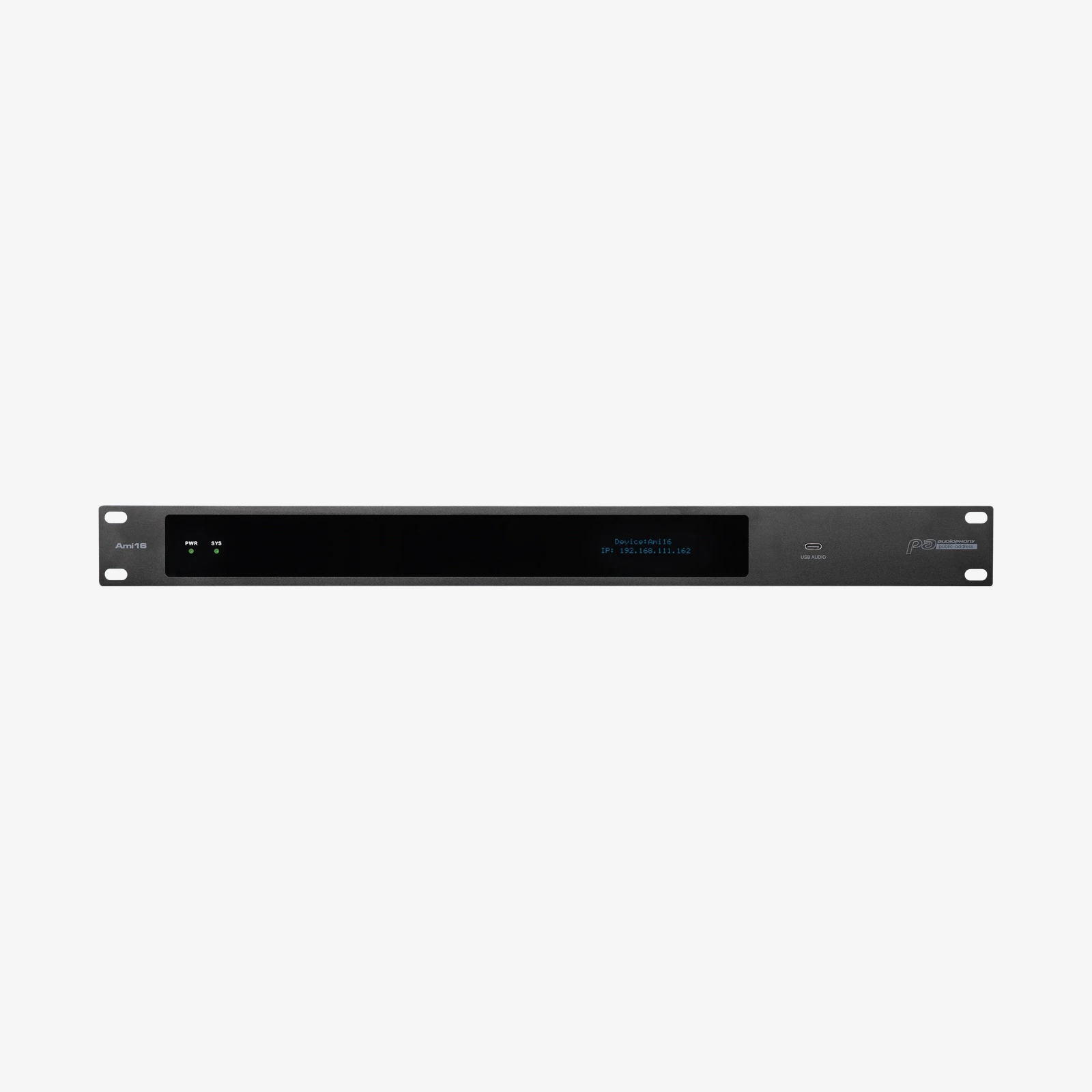 Amplificatoare/Procesoare Digitale - Audiophony Ami16 matrice audio digitală 16x16 cu DSP dual SHARC, 8 GPIO, USB, rack 19” 1U