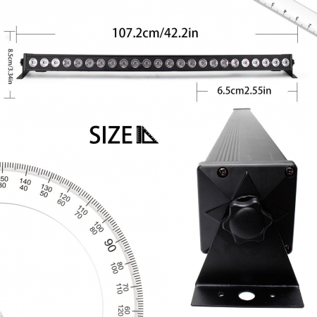 Bara LED 24 x 3W RGB cu telecomanda [5]