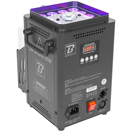 Masini Fum Ceata Baloane - Boomtone DJ JET Smoke 1200 masina de fum vertical cu LED