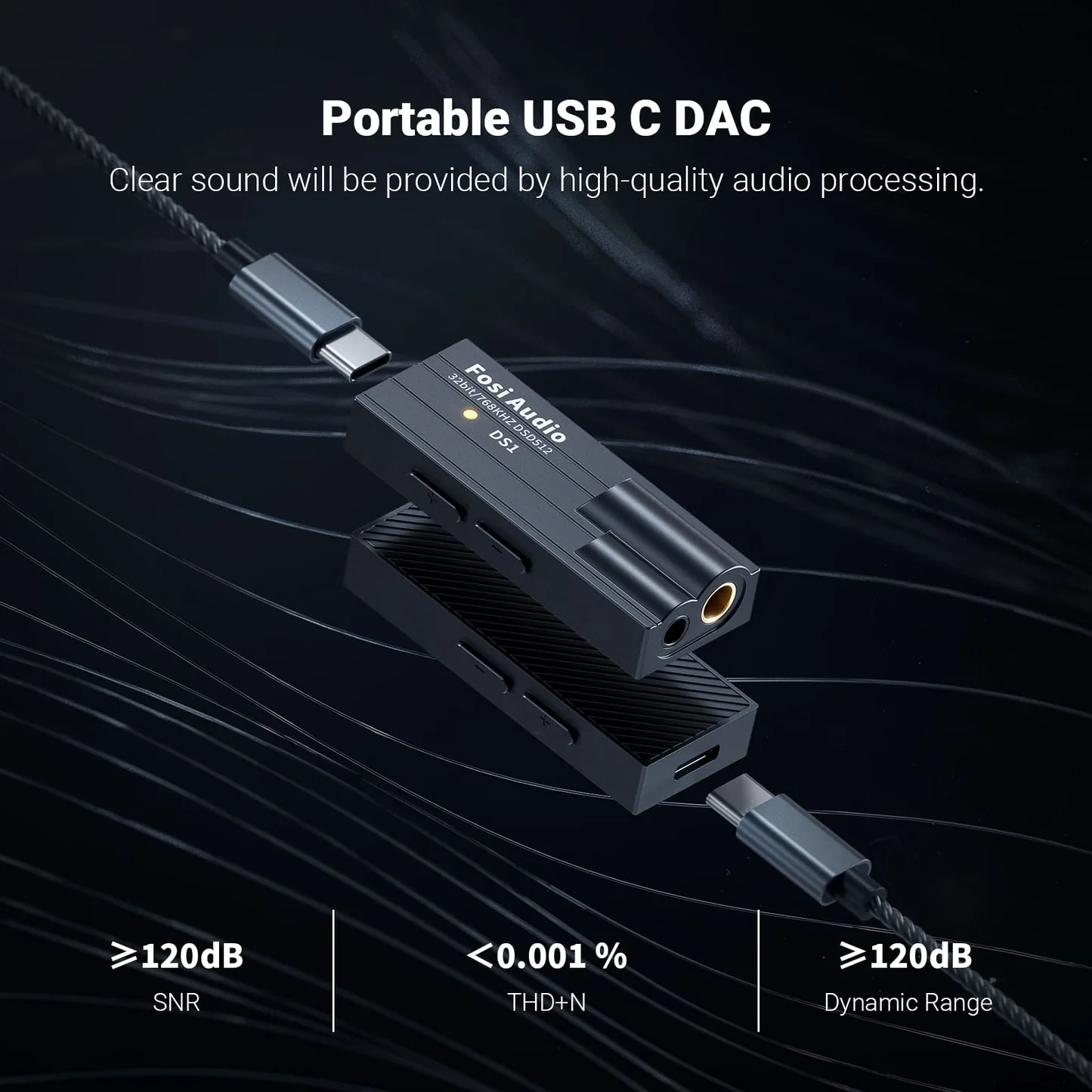 Fosi Audio DS1 DAC amplificator casti Hi-Res Audio [2]
