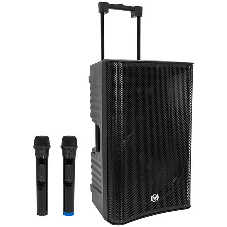 Boxe portabile - Mac Mah Mobile Pro 15 sistem PA portabil 15”, 600W, 2 microfoane wireless, Bluetooth, baterie