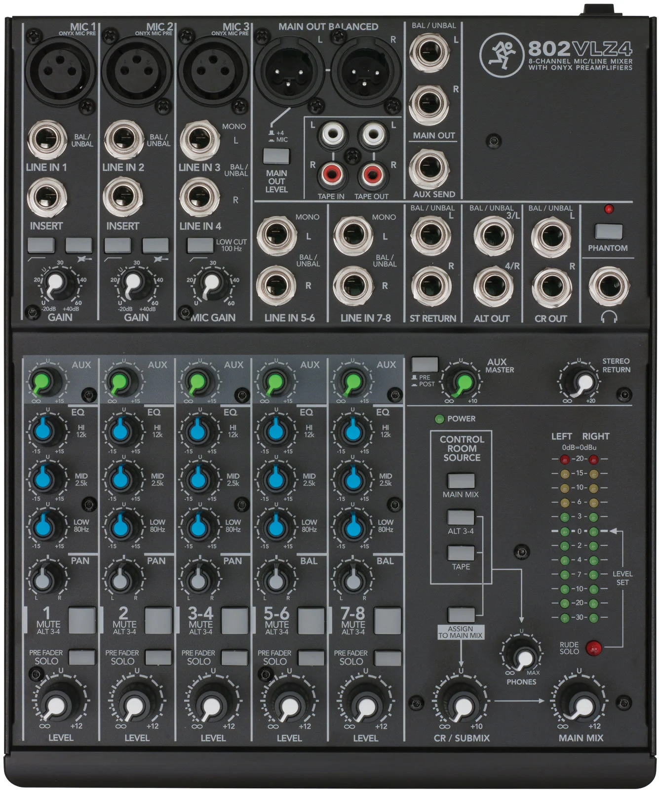 Mixere analogice si digitale - Mackie 802VLZ4 mixer analog cu 8 canale