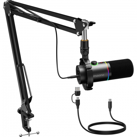 Maono - Maono PD200XS USB/XLR set microfon dinamic si brat tip boom