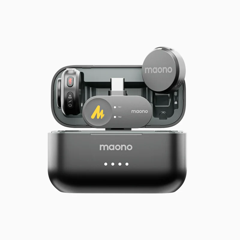 PODCAST VLOG - Maono Wave T5 set microfoane wireless tip lavaliara USB C