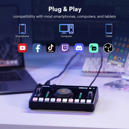Maonocaster AMC2 NEO Mixer audio Portabil pentru Streaming si Podcasting [8]