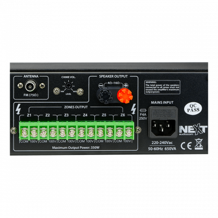 Next Audiocom MX350 Mixer și Amplificator de linie cu 6 zone și telecomandă [5]