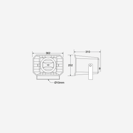 Audiophony PA PHP650 proiector de sunt de exterior 50W [2]