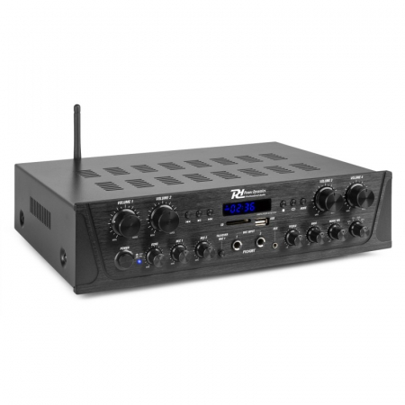 Receivere Multicanal - Power Dynamics PV240BT amplificatpr multizonal 4 x 100W cu Bluetooth Radio FM, SD card si USB