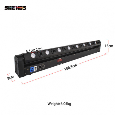 SHEHDS LED Beam bar 8x12W RGBW [2]