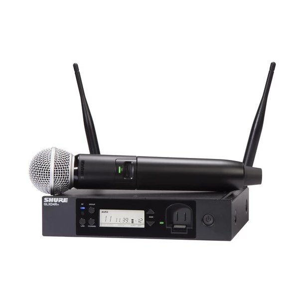 Microfoane - Shure GLXD24R+/SM58 Sistem wireless cu microfon SM58 varianta pentru Rack